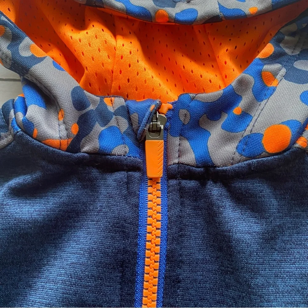 Kids ATHLETIC WORKS Hooded Zip-up Fleece Lined Jacket Size 6-9M